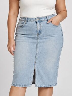 Baldwin The Kylie Pencil Denim Skirt in Oska Bay Blue